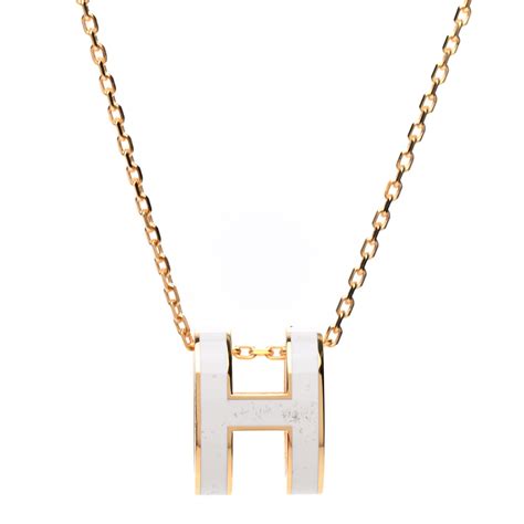 hermes white pop h necklace|pop h pendant Hermes.